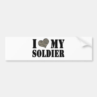 Ik hou van mijn soldaat bumpersticker