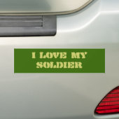 Ik hou van mijn soldaat bumpersticker (Op auto)