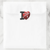 Ik hou van mijn soldaat ronde sticker (Tas)