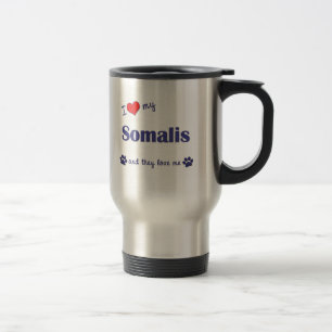 Ik hou van mijn Somaliërs (meervoudige katten) Reisbeker