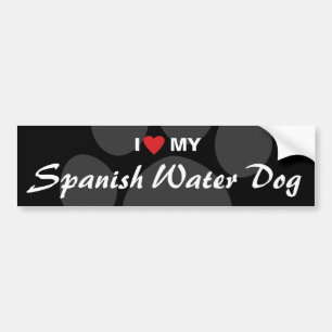 Ik hou van mijn Spaanse waterhond Bumpersticker