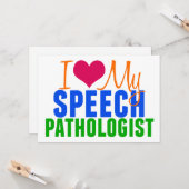 Ik hou van mijn spraaktaal patholoog kaart (Voorkant / Achterkant in situ)