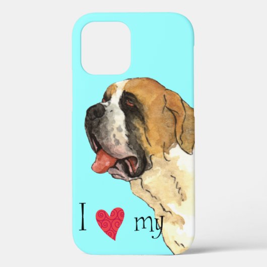 Ik hou van mijn St. Bernard Case-Mate iPhone Case (Achterkant)