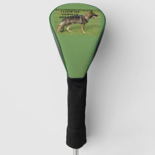 Ik hou van mijn stabiele Duitse herder Golfheadcover