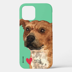 Ik hou van mijn Staffordshire Bull Terrier iPhone 12 Hoesje