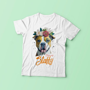Ik hou van mijn Staffy - Staffordshire Bull Terrie T-shirt