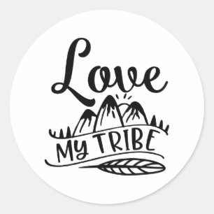 Ik hou van mijn stam ronde sticker