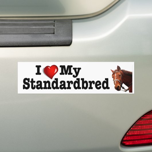 Ik hou van mijn standaard paardendecel bumpersticker (Op auto)