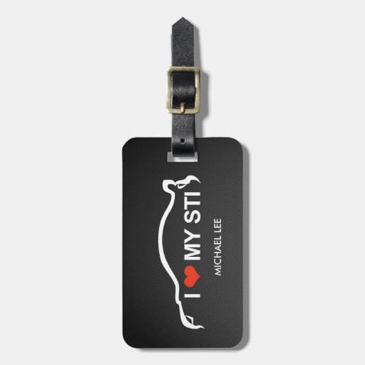 Ik hou van mijn STI Bagagelabel (Voorkant verticaal)