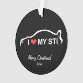 Ik hou van mijn STI - Subaru WRX Impreza STI Ornament (voorkant)