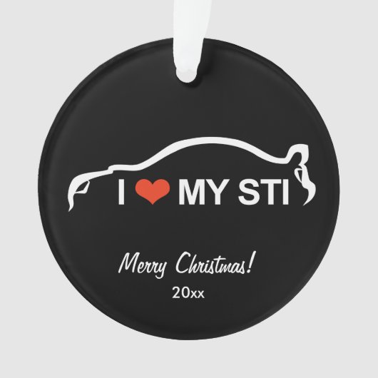 Ik hou van mijn STI - Subaru WRX Impreza STI Ornament (voorkant)