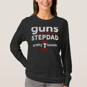 Ik hou van mijn stiefkinderen stiefvader voor mann t-shirt
