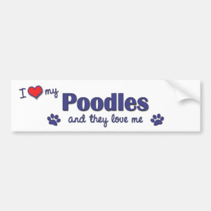 Ik hou van mijn stokjes (meerdere honden) bumpersticker