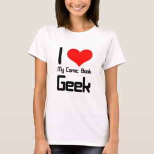 Ik hou van mijn stripboek geek t-shirt