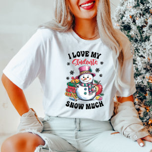 Ik hou van mijn studenten kerst T-shirt