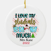 Ik hou van mijn studenten Kerstfeestdag doceren Keramisch Ornament (Achterkant)