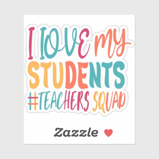 IK HOU VAN MIJN STUDENTEN. STICKER (Vel)