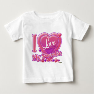 Ik hou van mijn Sweetie roze/paars hart