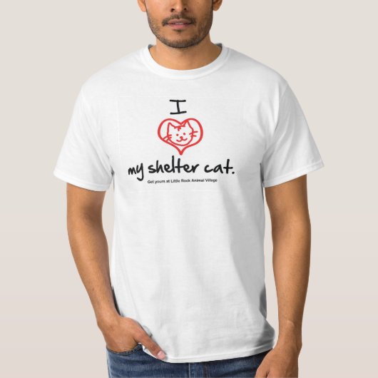 Ik hou van mijn T-shirt met Shelter Cat (Voorkant)