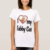 Ik hou van mijn tabby kat Cute Rode Hart Fotolijst