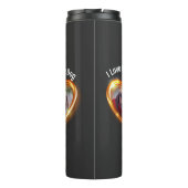 Ik hou van mijn tandwieltje dat het hart opblaast thermosbeker (Achterkant)