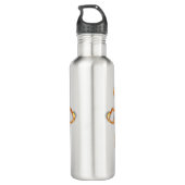 Ik hou van mijn tandwieltje dat het hart opblaast waterfles (Achterkant)