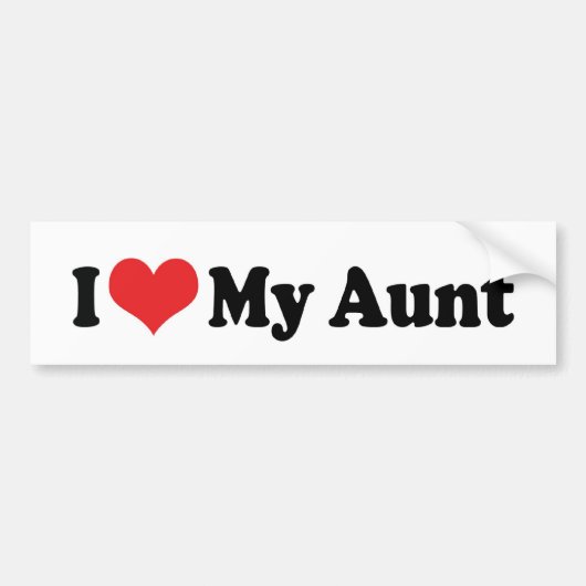 Ik hou van mijn tante Bumpersticker (Voorkant)