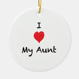 Ik hou van mijn tante Custom 2 Sided Photo Ornamin Keramisch Ornament