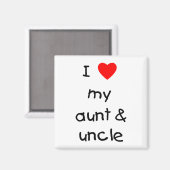 Ik hou van mijn tante en oom magneet (Voorkant / Achterkant)
