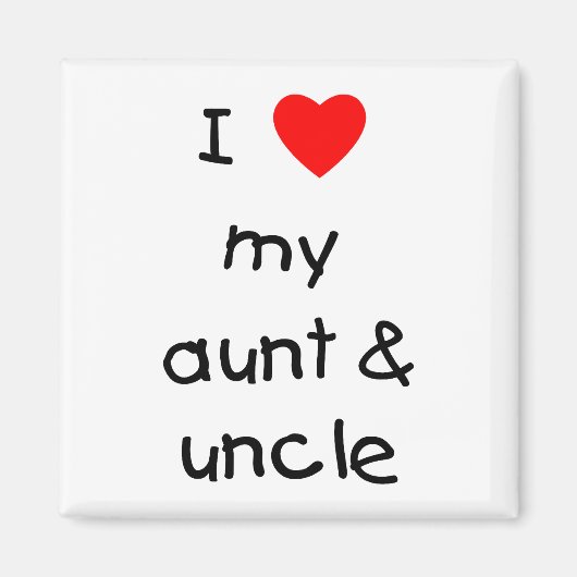 Ik hou van mijn tante en oom magneet (Voorkant)