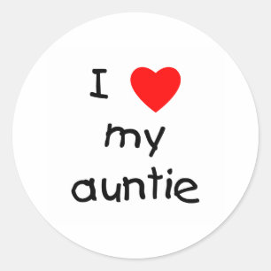 Ik hou van mijn tante ronde sticker