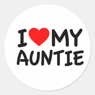 Ik hou van mijn tante ronde sticker