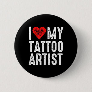Ik hou van mijn Tattoo artiest Ronde Button 5,7 Cm