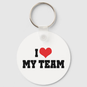Ik hou van mijn team sleutelhanger