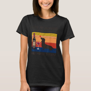 Ik hou van mijn teckel en wijn en kan 3 mensen zij t-shirt
