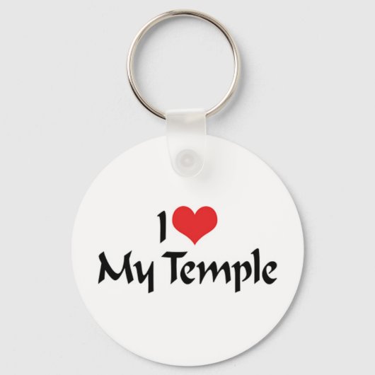 Ik hou van mijn Temple Sleutelhanger (Voorkant)