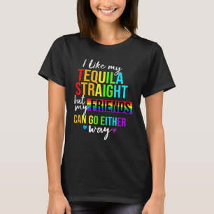 Ik hou van mijn tequila hetero lgbt pride gay lesb t-shirt