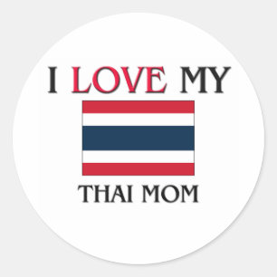 Ik hou van mijn Thai mama Ronde Sticker