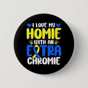 Ik hou van mijn thuisje met het extra chroomlaagsy ronde button 5,7 cm