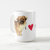 Ik hou van mijn Tibetaans Spananiel Koffiemok (Voorkant links)