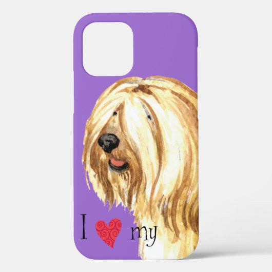 Ik hou van mijn Tibetaanse Terrier Case-Mate iPhone Case (Achterkant)
