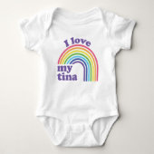 Ik hou van mijn Tina - Mooie Regenboog Romper (Voorkant)