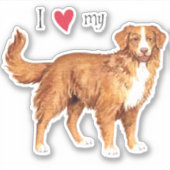 Ik hou van mijn Toller Vinyl Sticker (Voorkant)