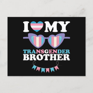 Ik hou van mijn transgender broer familie trans LG Briefkaart