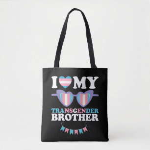 Ik hou van mijn transgender broer familie trans LG Draagtas