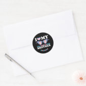 Ik hou van mijn transgender broer familie trans LG Ronde Sticker (Envelop)