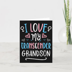 Ik hou van mijn transgender kleinzoon LGBT Trans P Kaart