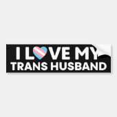 Ik hou van mijn transgender man holebi trans vrouw bumpersticker (Voorkant)