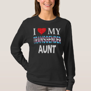 Ik hou van mijn transgender tante lgbt lesbische r t-shirt