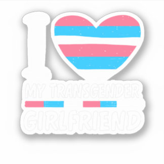 Ik hou van mijn transgender Vriendin LGBT Trans Pr Sticker